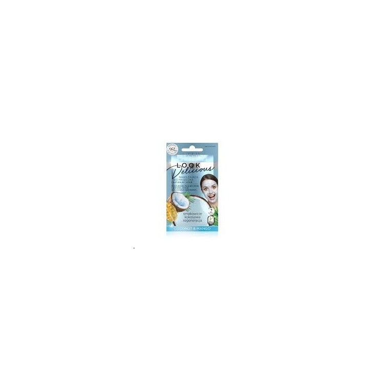 Eveline Look Delicious feuchtigkeitsspendende Bio -Maske + natürliches Peeling Coconut & Mango 10 ml