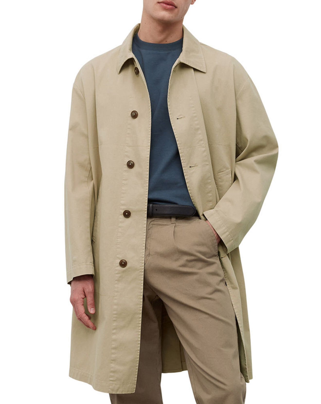 Marc O'Polo Imperméable en Coton Bio Non Doublé beige