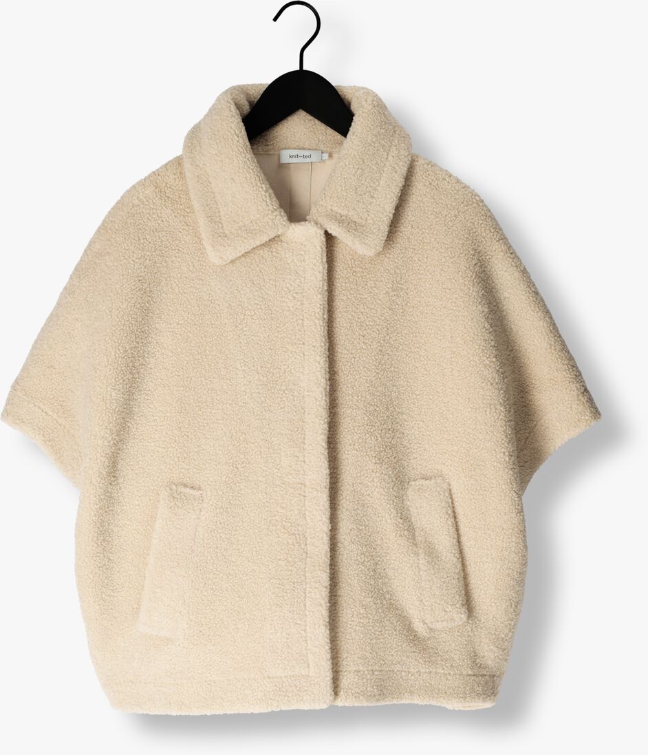 beige knit-ted vest tam