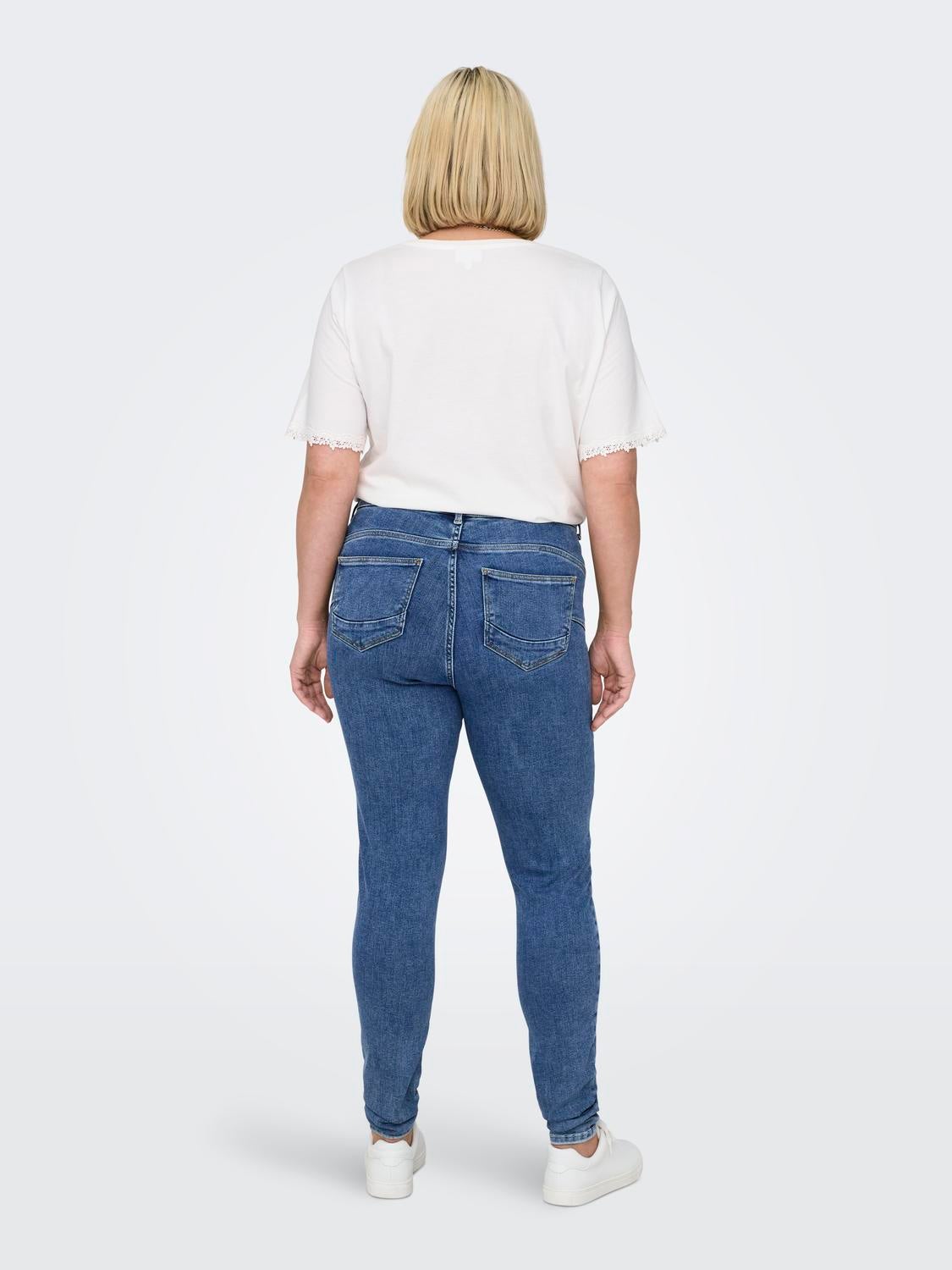 CARPOWER Mittlere Taille Skinny Fit Jeans Medium Blue Denim