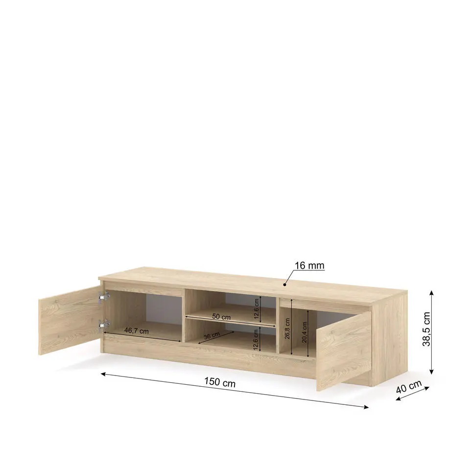 MAJA TV meubel ladekast 150 cm cremona mat