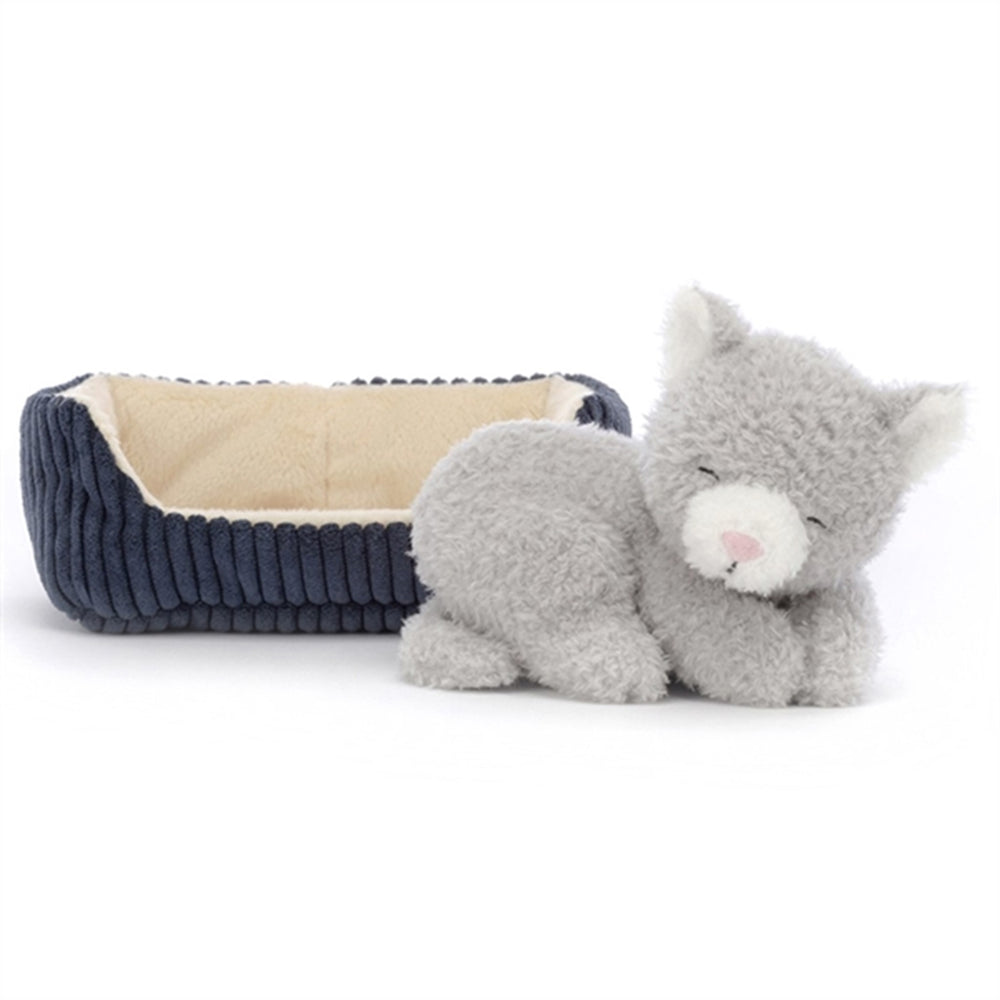Napping Nipper Kat 10 cm - Jellycat → Luksusbaby.dk