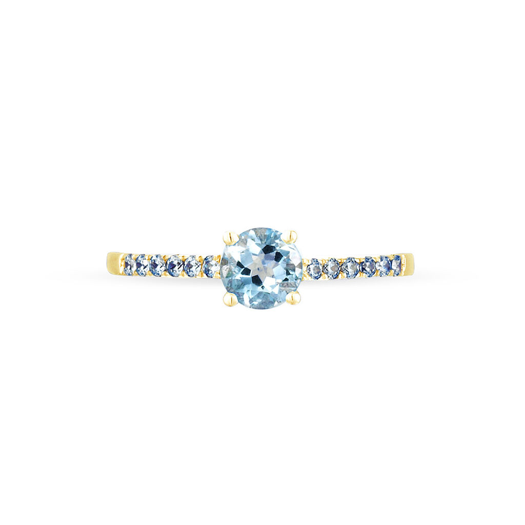 Bague Manon Or Jaune Topaze Et Oxyde De Zirconium