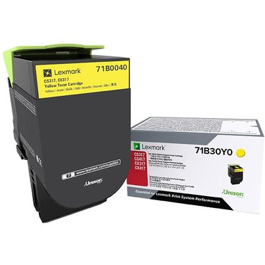 Lexmark 71B0040 Cartouche de toner 1 pièce(s) Original Jaune