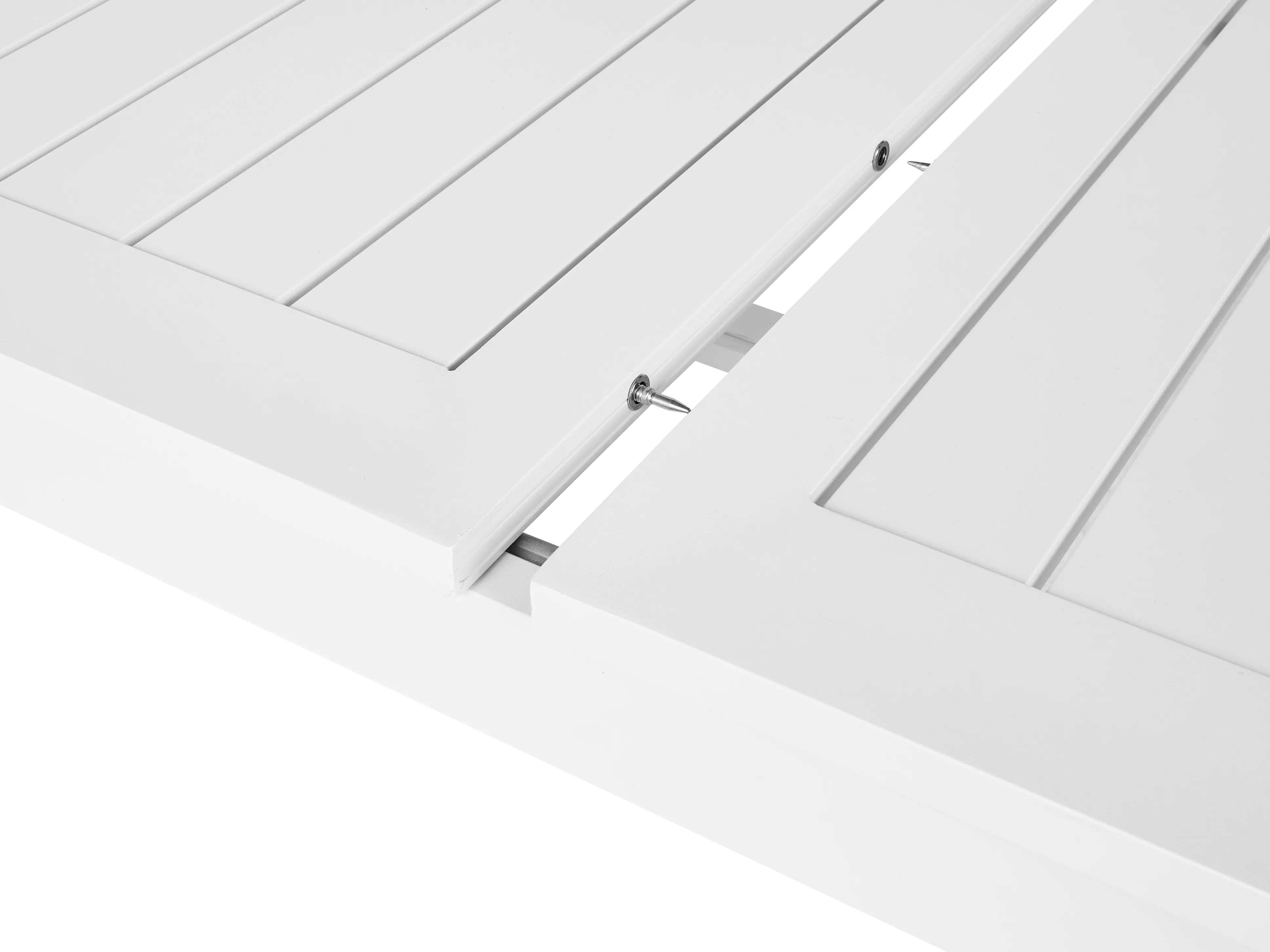 Uitschuifbare tuintafel SKALOMA 180/240 cm 90 cm Metaal Wit