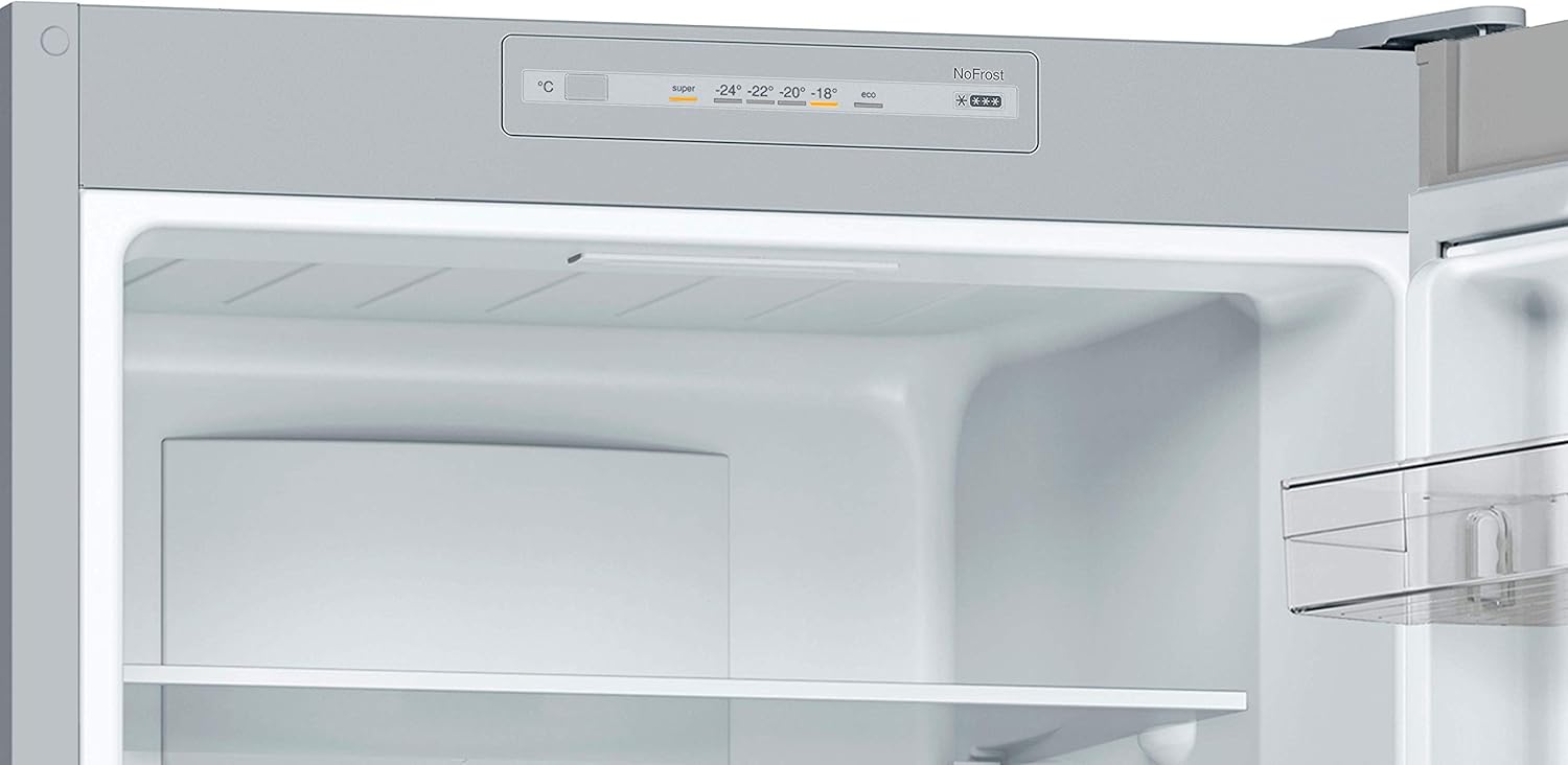 Bosch KGN33NLEB Serie 2 Kühl-Gefrier-Kombination, 176 x 60 cm, 192 L Kühlen & 87 L Gefrieren, NoFrost nie wieder abtauen, LED-Beleuchtung gleichmäßige Ausleuchtung