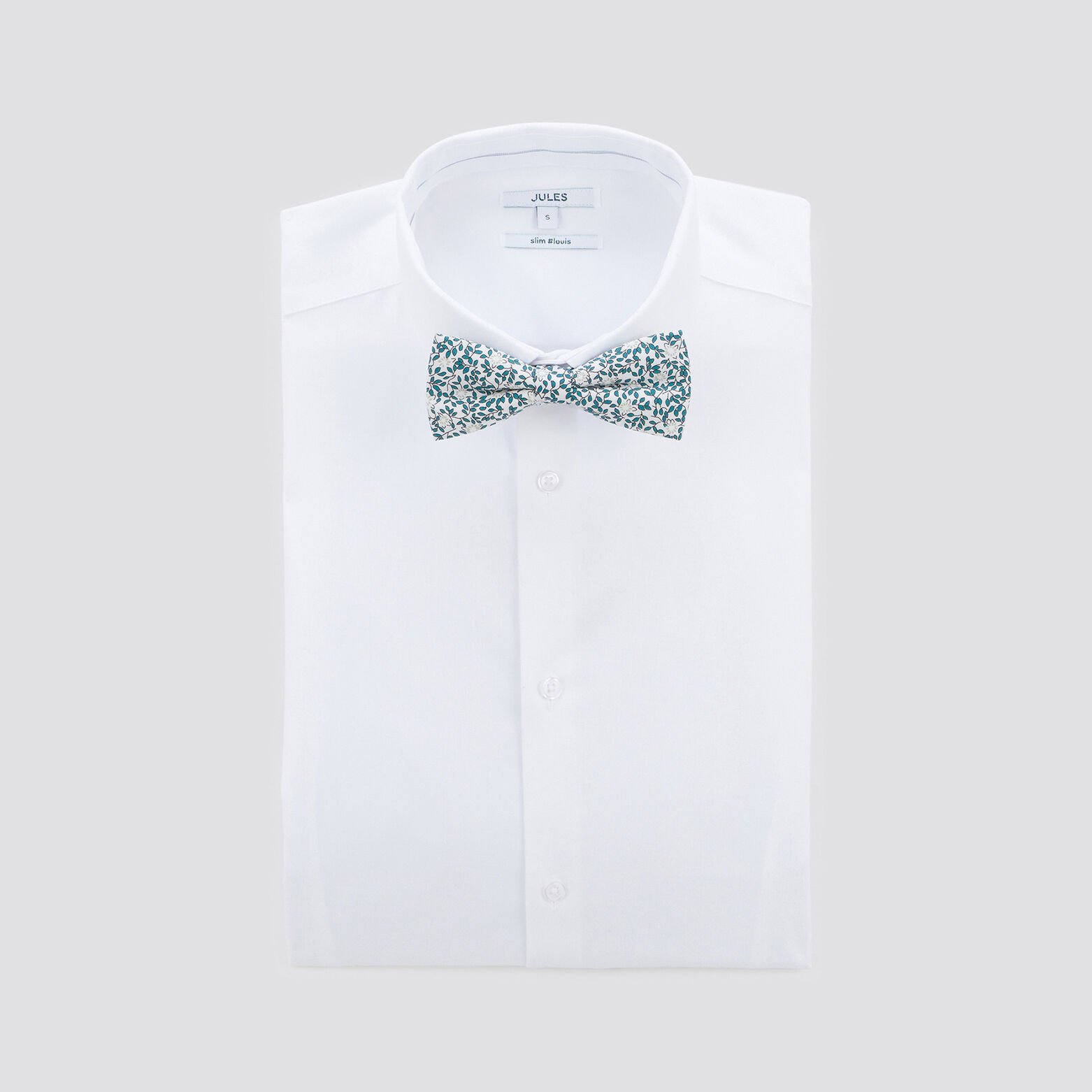 Nœud papillon fleuri Blanc