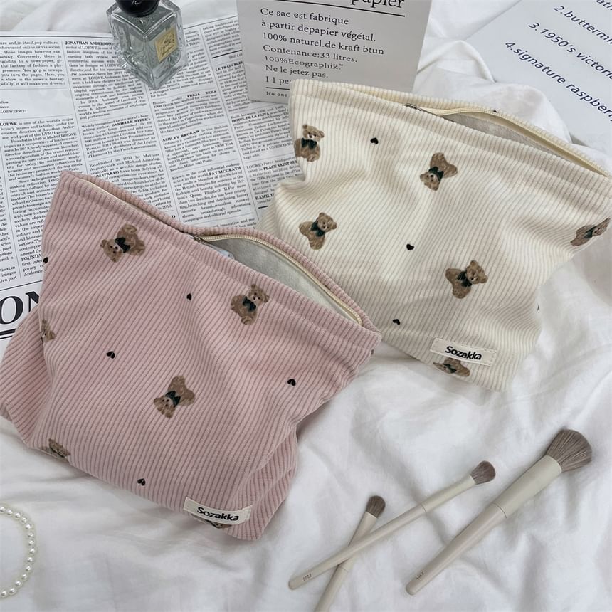 Bitabis - Bear Corduroy Make-uptas / Etui