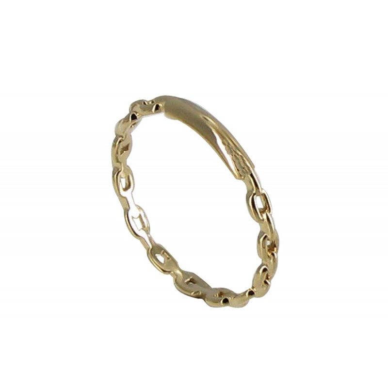 Petite Bague Plaqué Or Gourmette