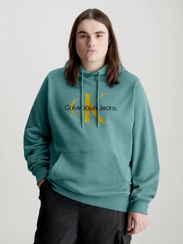Moletom com capuz em mistura de algodão e lã