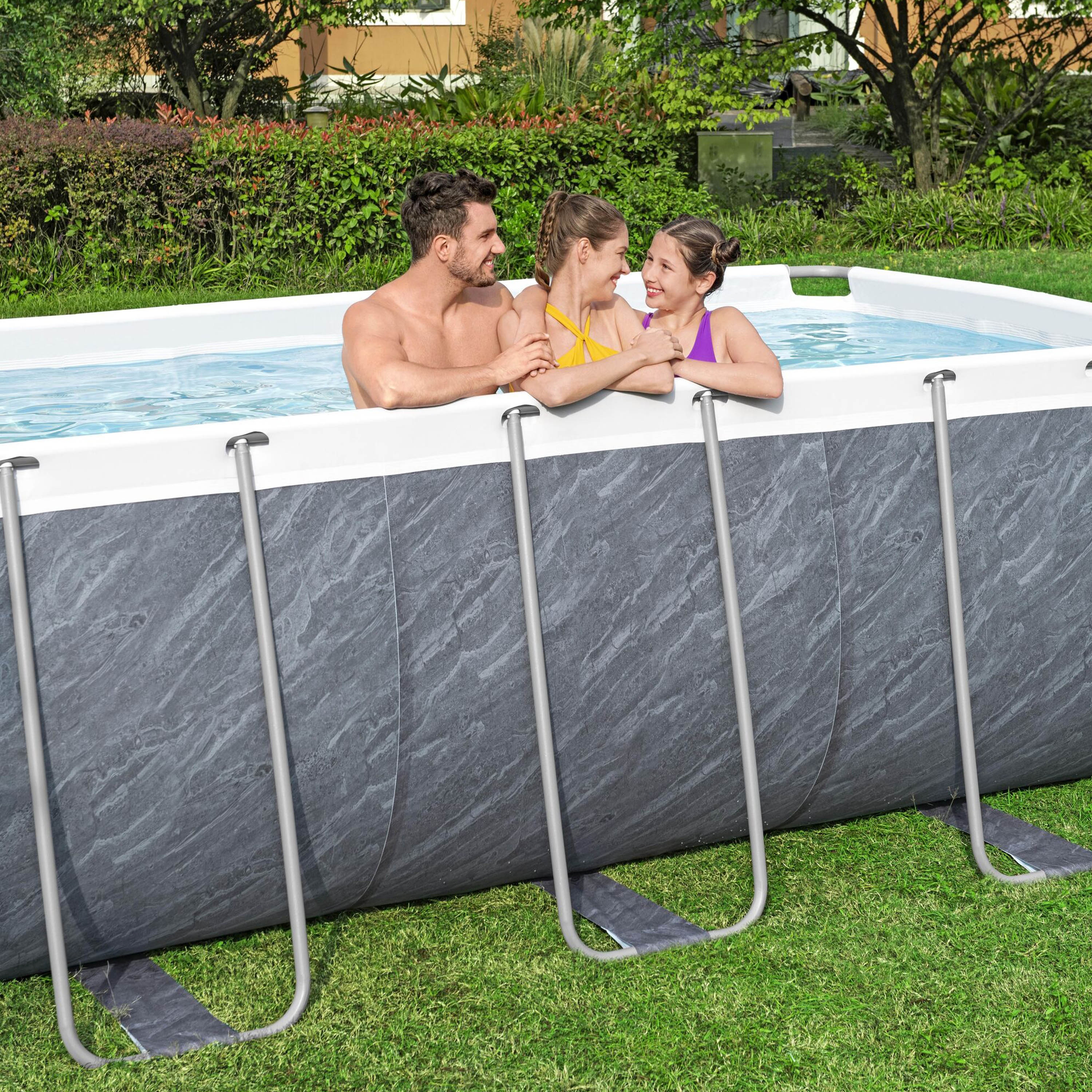 Bestway Pool Set Marmor-Optik 412 x 201 x 122 cm
