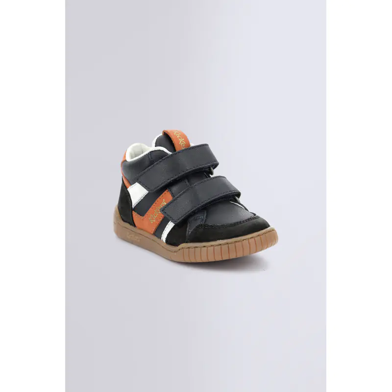WINCKY VEL NOIR CAMEL MARINE SNEAKERS HAUTES Cuir Garçon