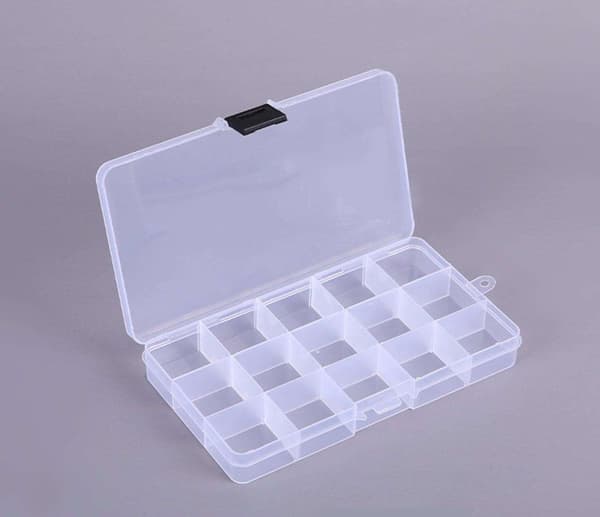 Oppbevaringsboks med 15 rom - 17,4 x 9,8 cm - Organizer