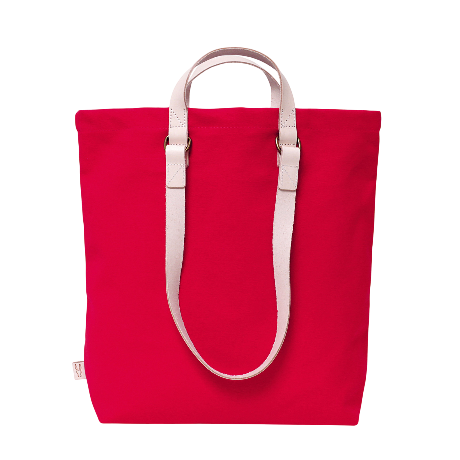 Shopper Sam Rot, Leder Natur