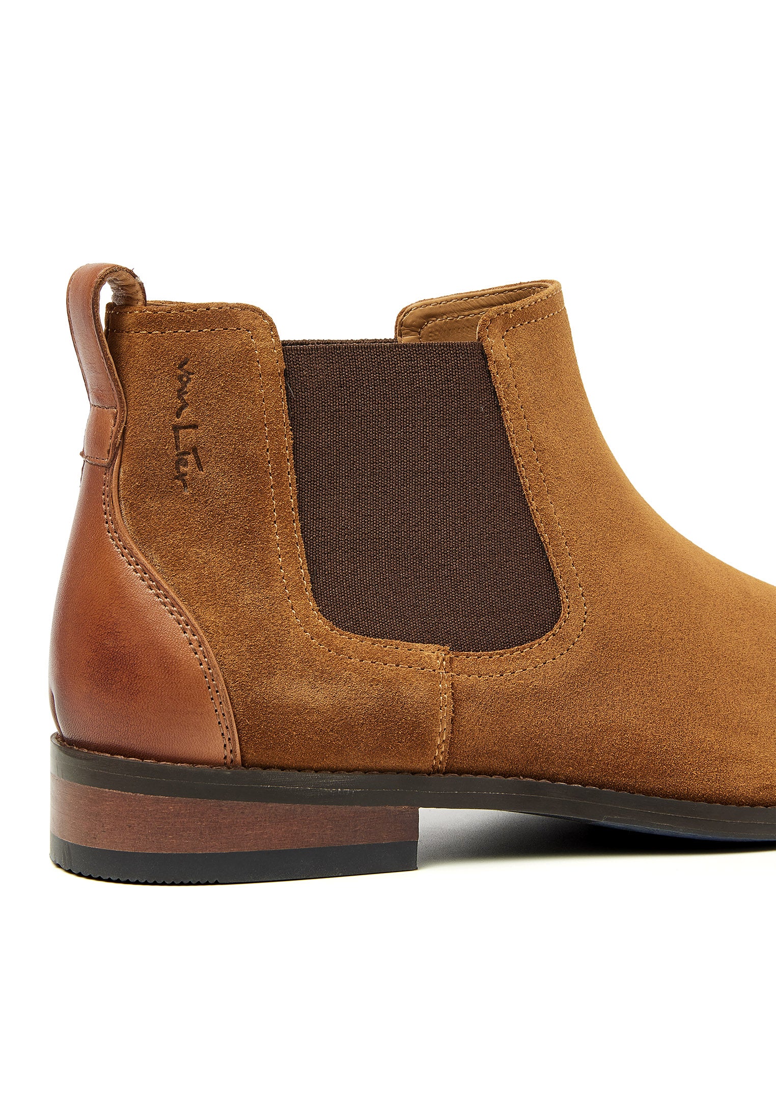 Cognac suède Vienna chelsea boot