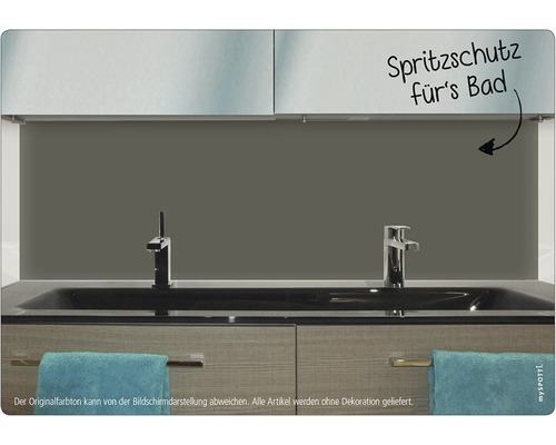 Badkamer achterwand mySPOTTI aqua telegray 90x45 cm