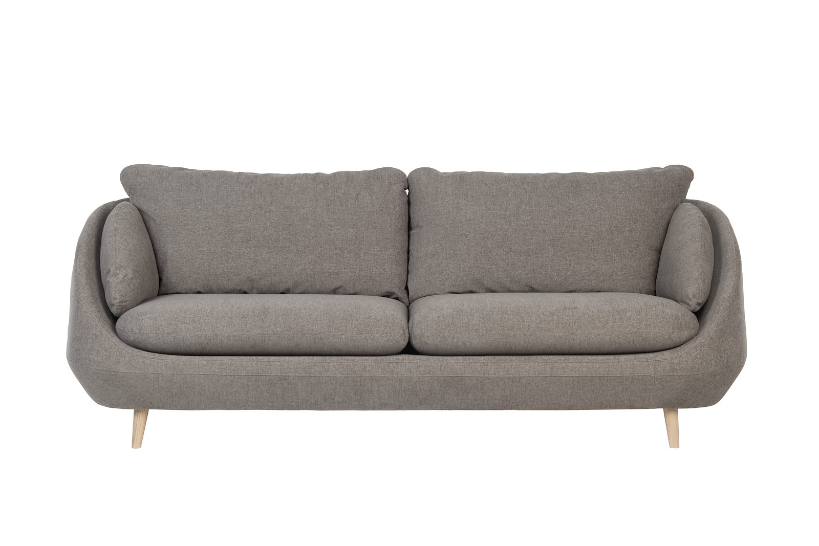 Ross sofa Tekstil Guard Taupe med hvitpigmenterte ben 516