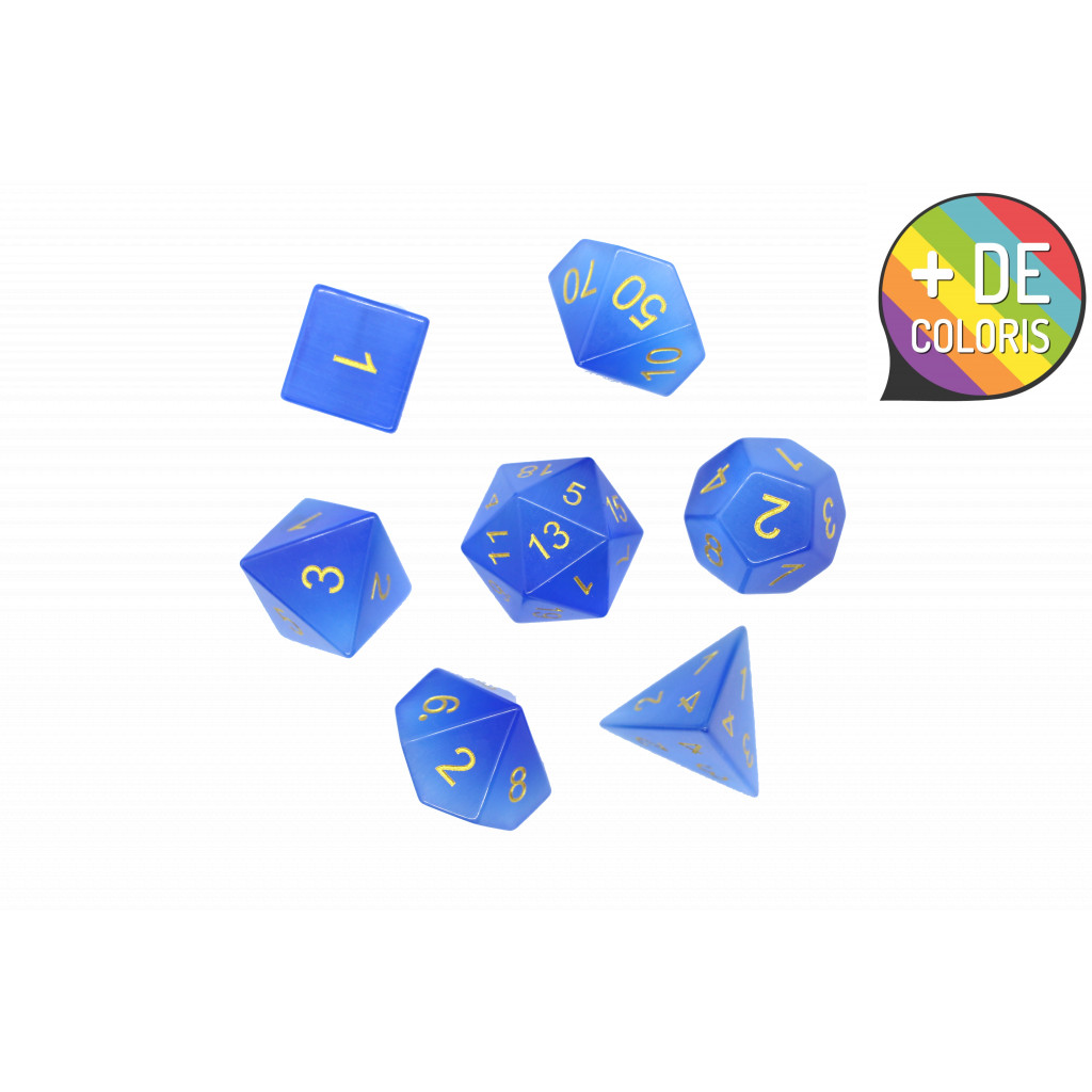 Set de dés JDR en Pierre