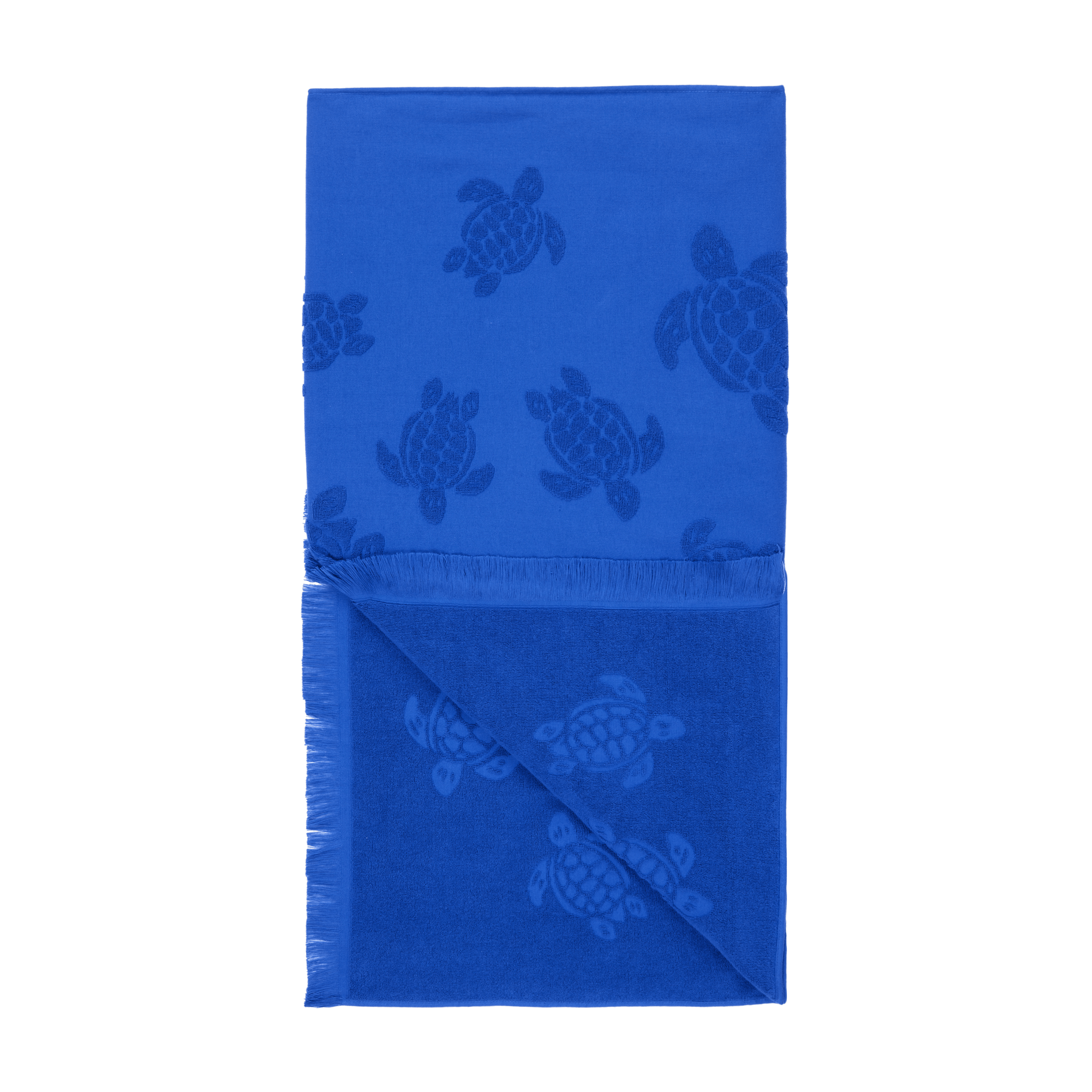 Serviette de Plage Fouta Uni en coton biologique Jacquard Tortues | Serviette Vilebrequin STHU1201