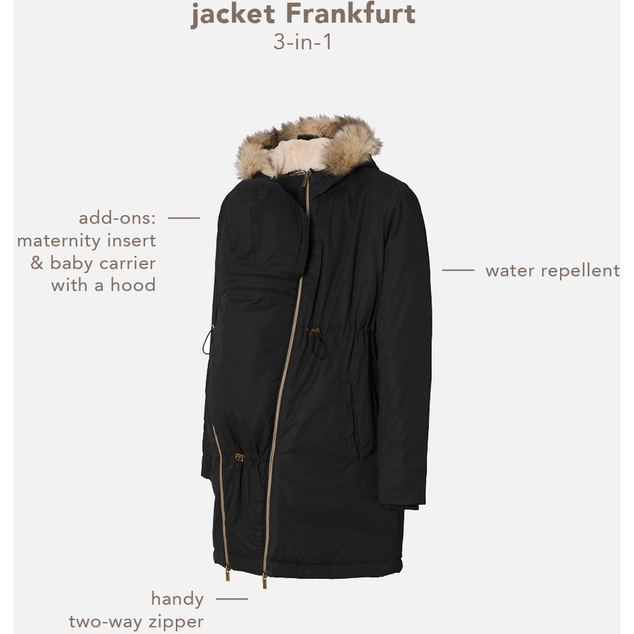 Noppies Umstandsjacke Winter Frankfurt 3-way Black