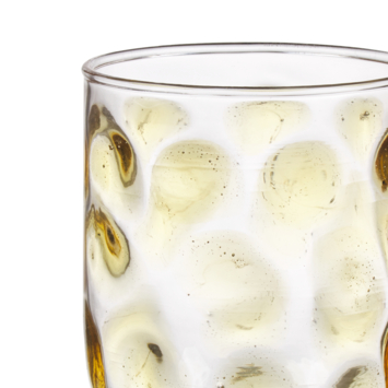 Glas met gele stippen