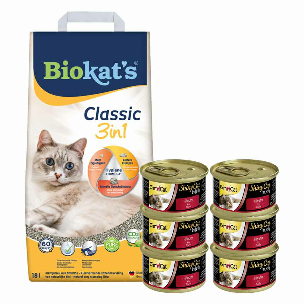 Biokat's Classic & GimCat ShinyCat in Jelly Kip Pakket