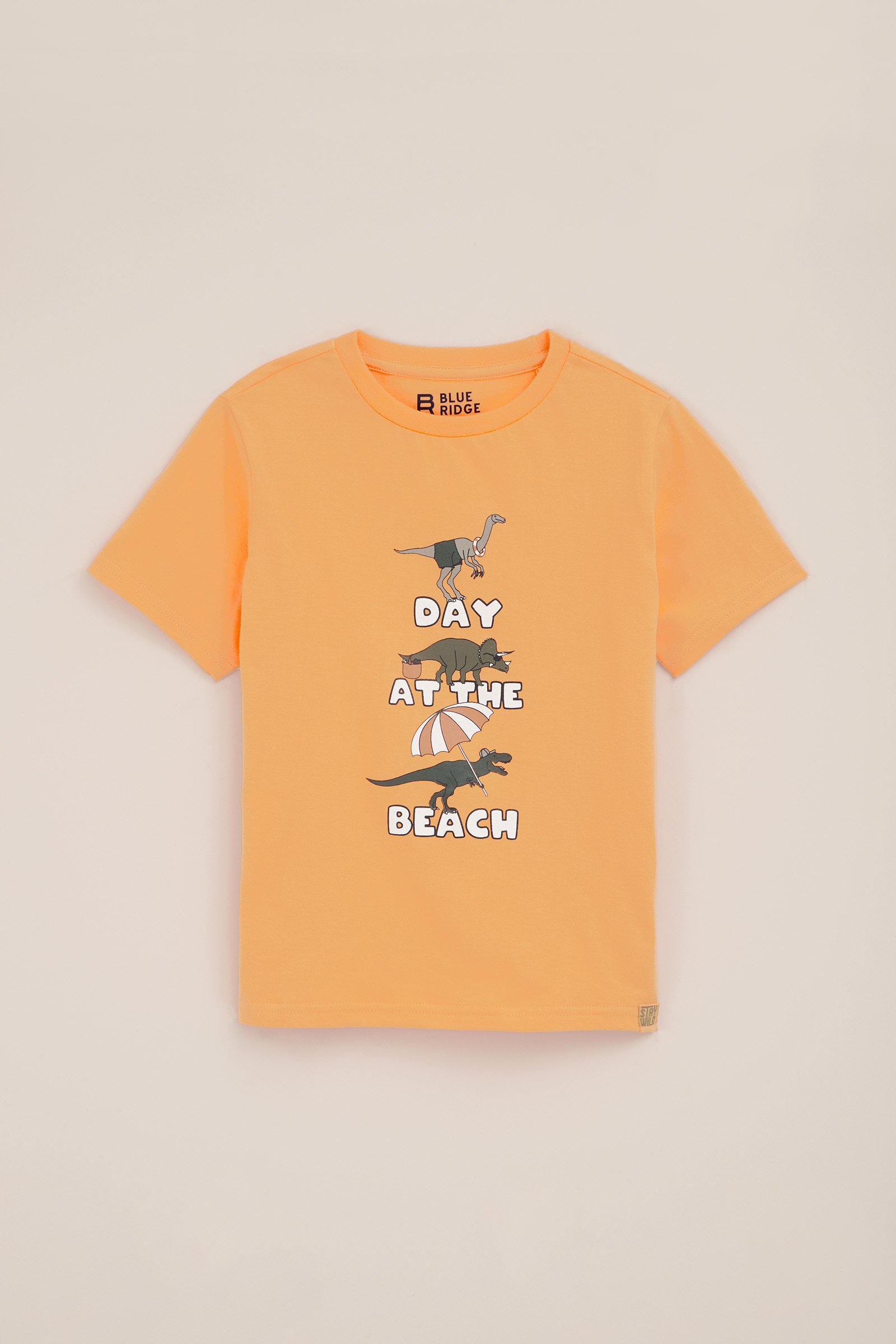 Jongens T-shirt met opdruk WE Fashion Feloranje