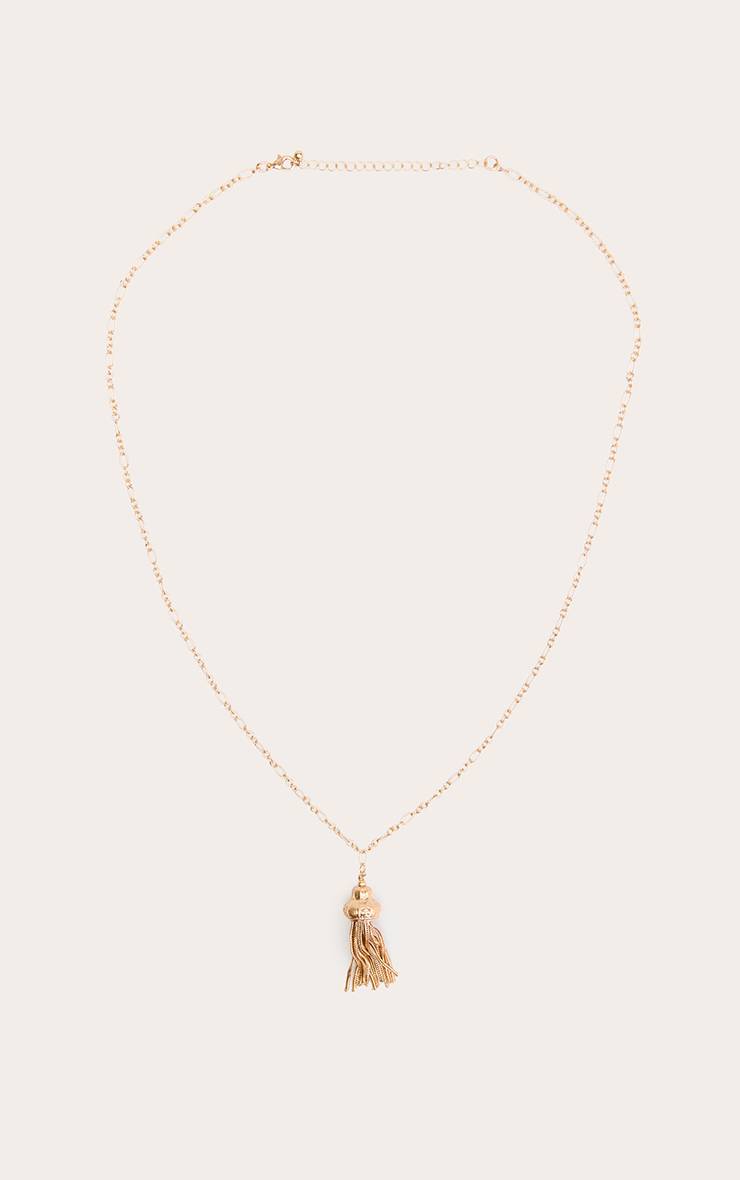 Doré Collier Chaîne À Pendentif Pompon