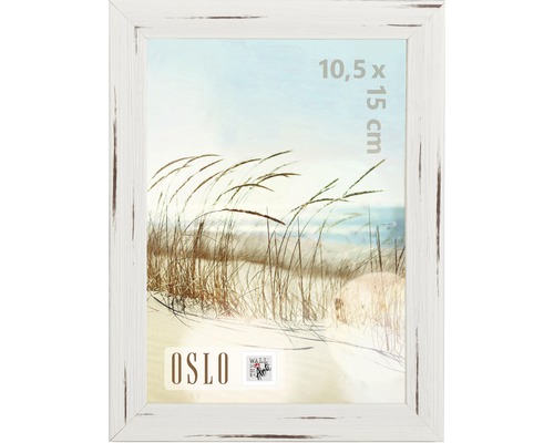 Fotolijst houtlook Oslo wit 10x15 cm