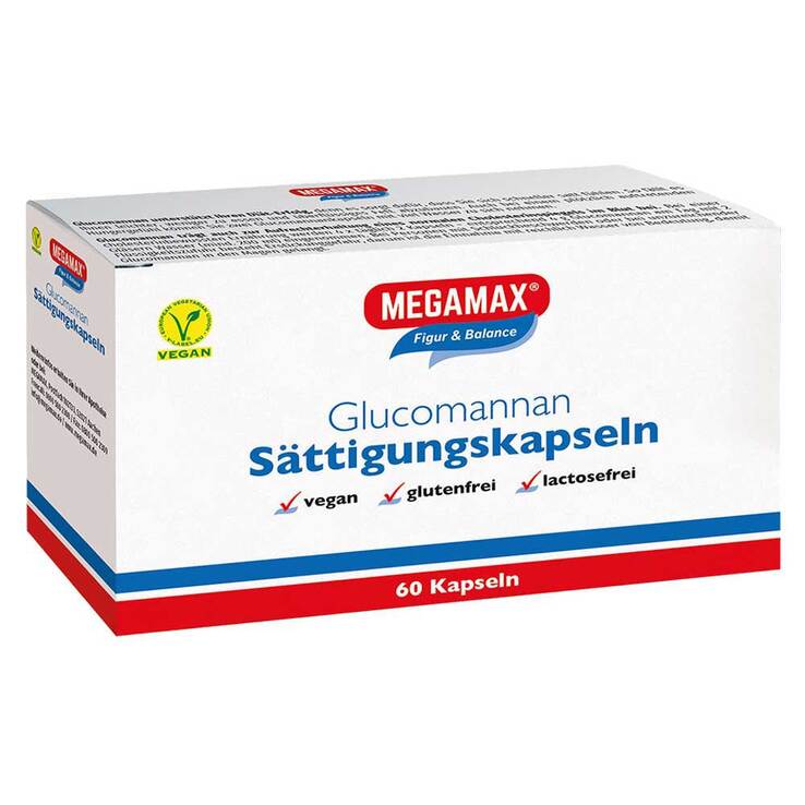 Megamax Sättigungskapseln Glucomannan, 60 St