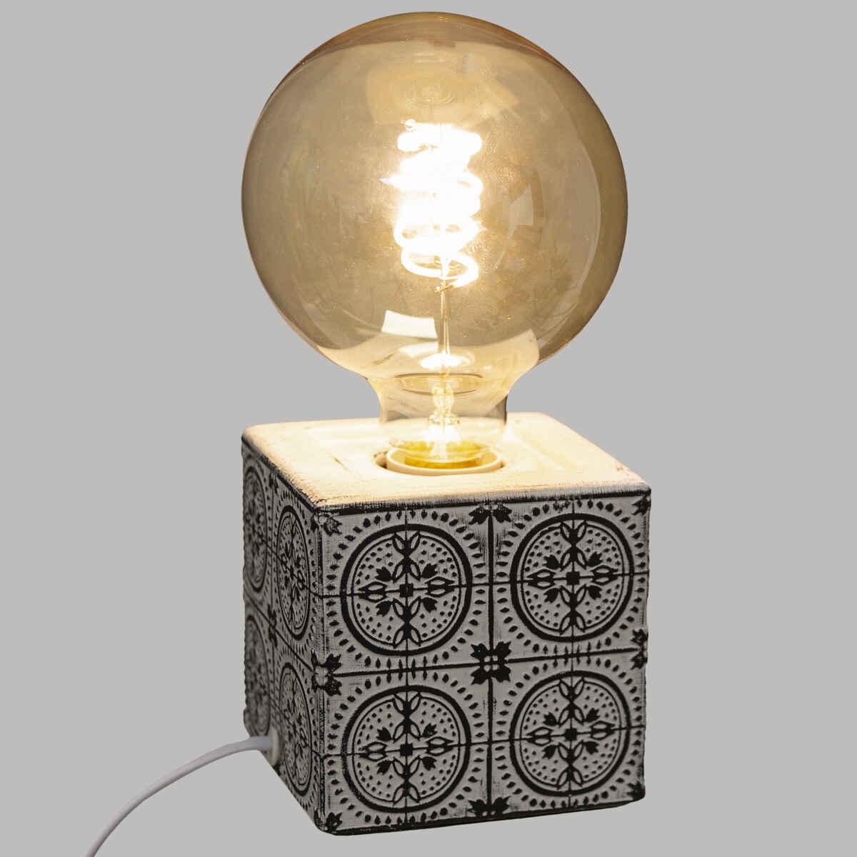LAMPE SOCLE CARO BLEU H.11CM