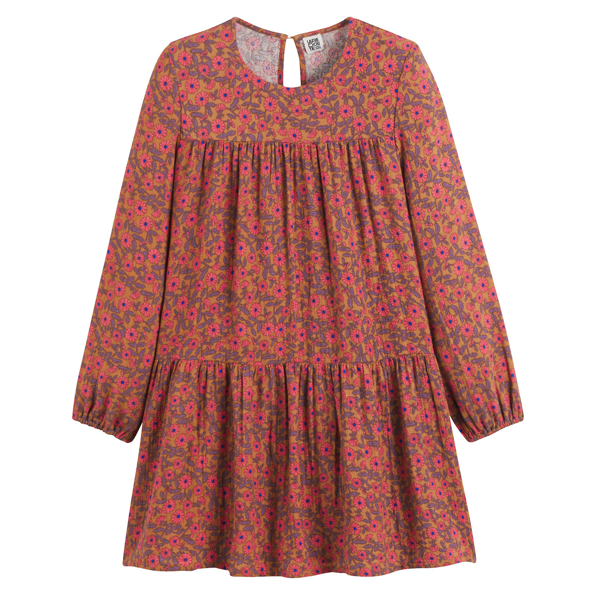 COLEÇÕES LA REDOUTE<br>Vestido com estampa floral, em tetra