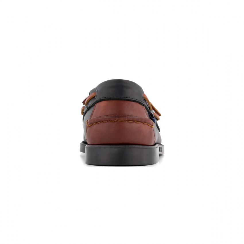 DOCKSIDES PORTLAND CUIR Black Marebago-Chaussures bateau pour homme en cuir