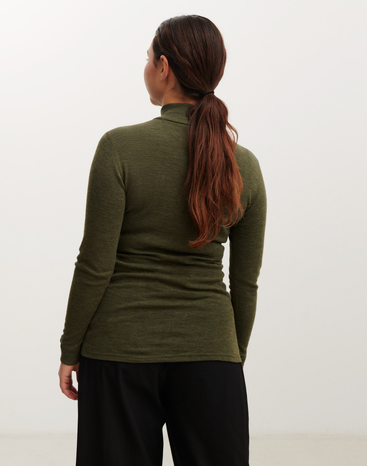Shirt met ritssluiting van merinowol voor dames