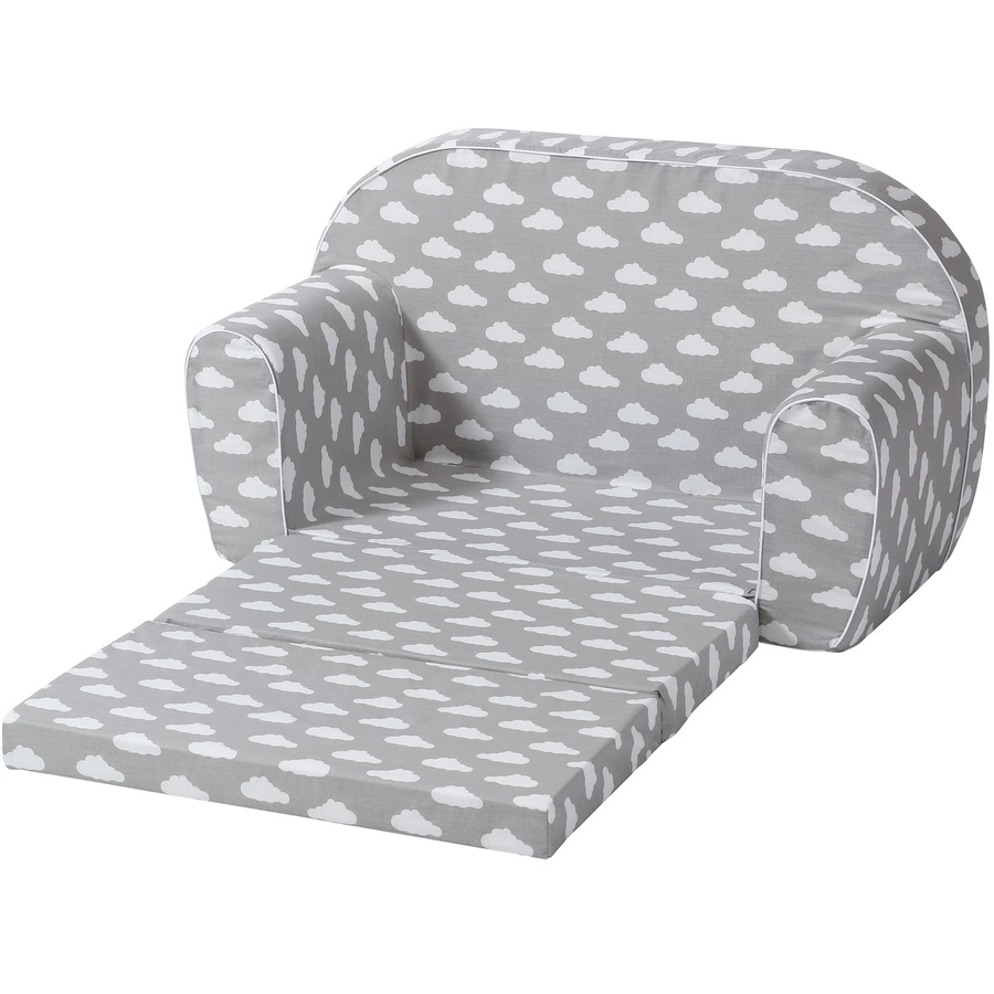 knorr toys® Kindersofa Grey white clouds grau