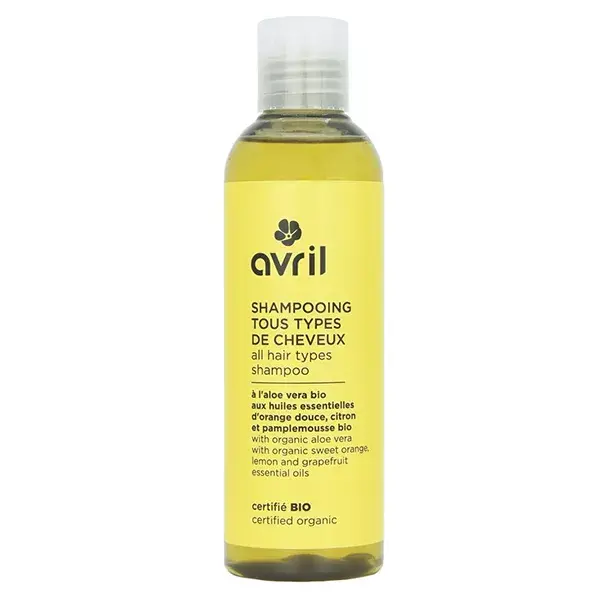 Shampoo orgânico Avril para todos os tipos de cabelo 200ml