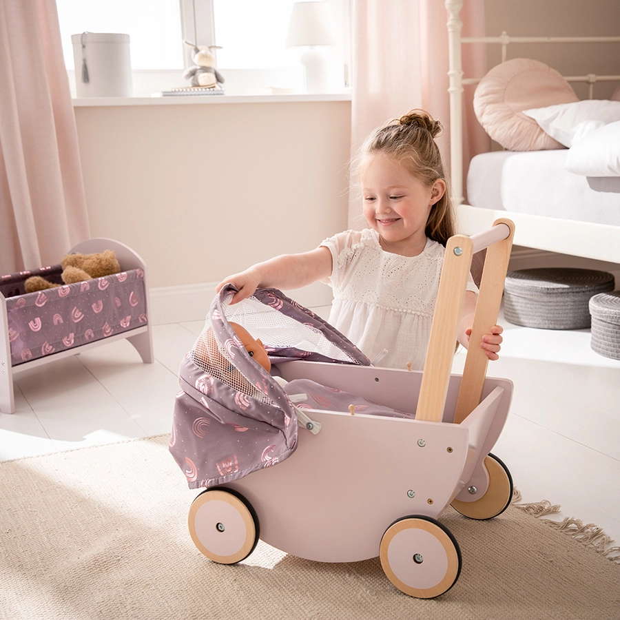 howa® Puppenwagen Rainbow mit faltbarem Verdeck