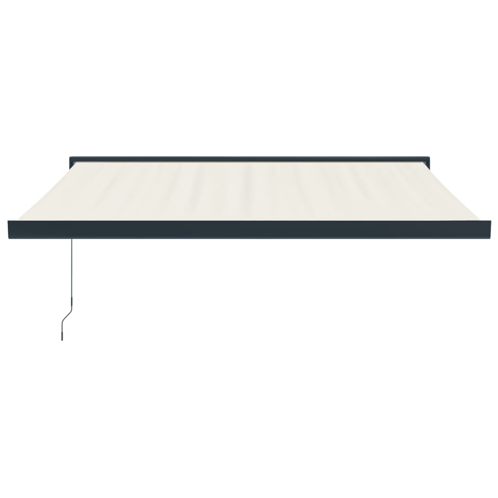 Auvent rétractable crème 3x2,5 m tissu et aluminium