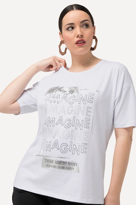 T-Shirt, Imagine, Ziersteine, Rundhals, Halbarm