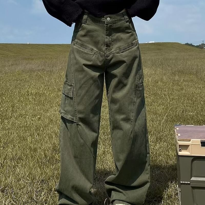 DuckleBeam - Hoge taille effen pantalon met wijde pijpen