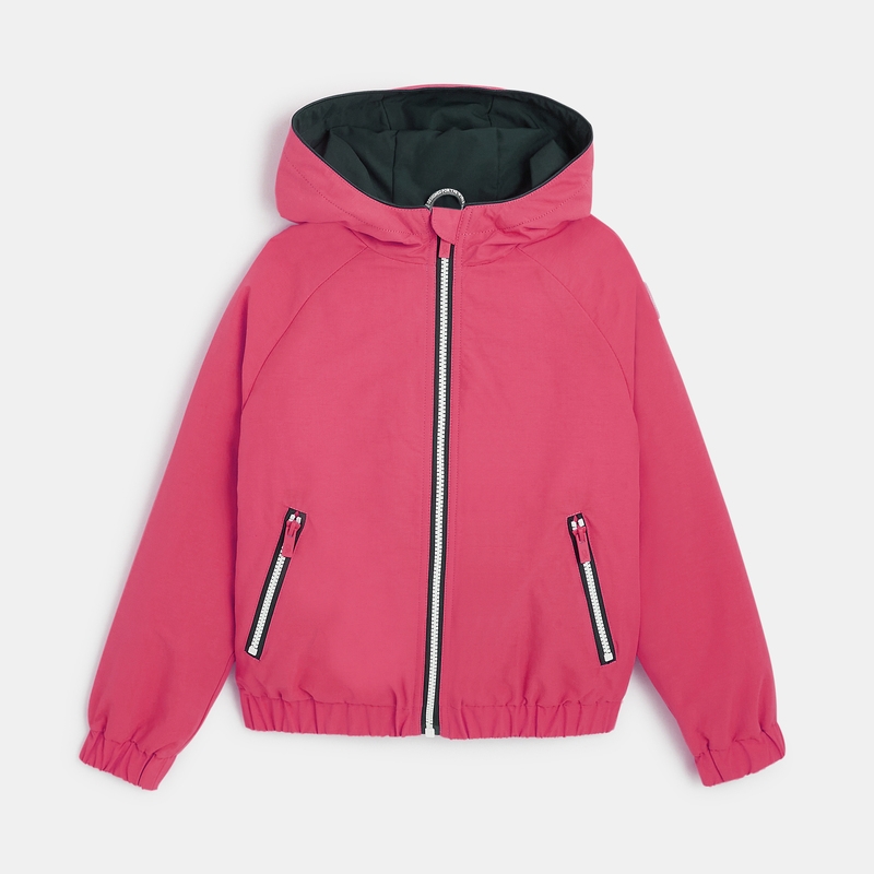 Blouson doublé déperlant rose fille