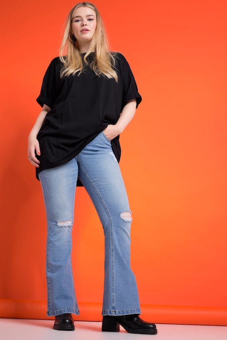 Jeans, Flared Legs, Destroy-Look, 5-Pocket