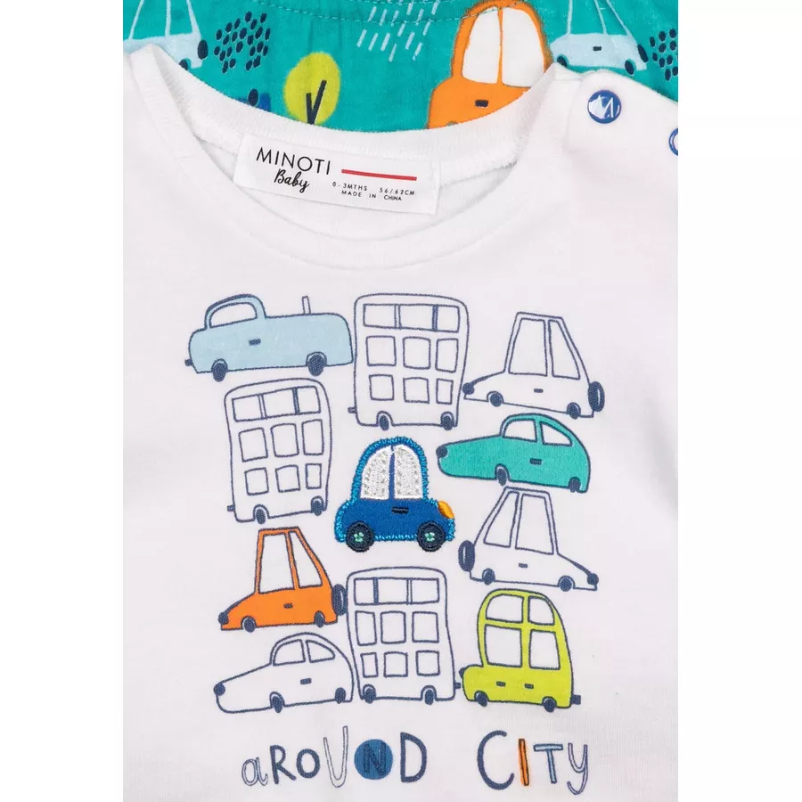 MINOTI T-Shirt und Leggings im Set WeißGrün
