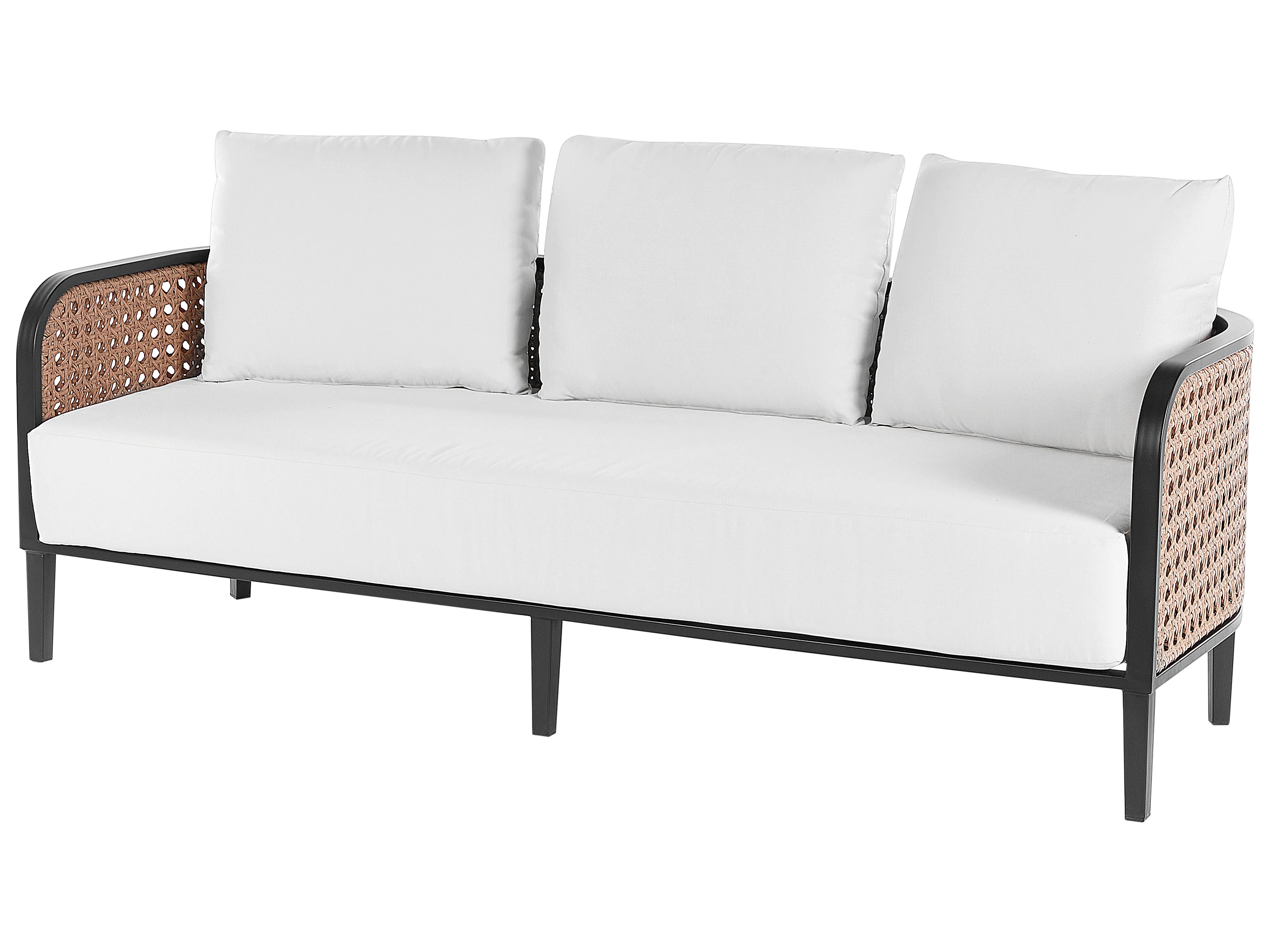 Loungeset met tafel 3-zits MONTEFALCO Metaal Wit