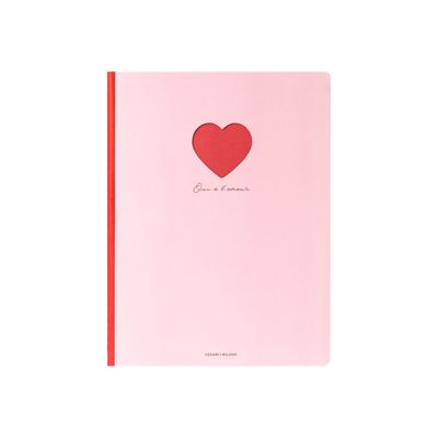 Legami - Carnet de notes B5 - 18,5 x 24,8 cm - ligné - 100 pages - cœur
