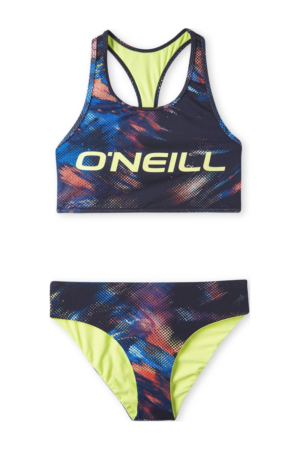 crop bikini Active blauw/limegroen