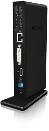 ICY BOX IB-DK2241AC, dockingstation til bærbar computer, USB 3.0,
