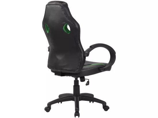 Chaise de bureau - Similicuir & Plastique - Vert - Magnus