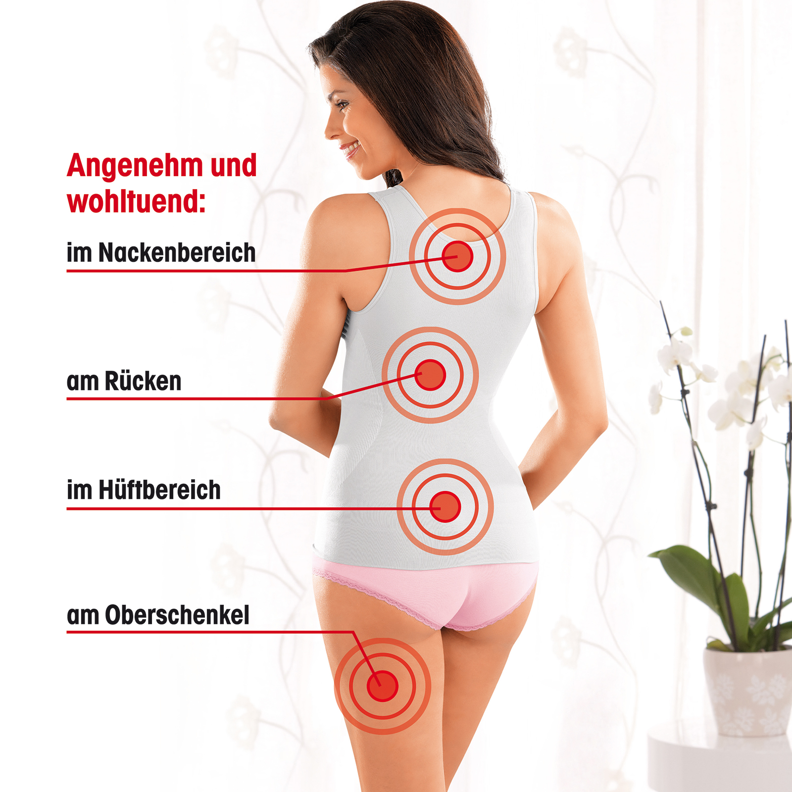 VITALMAXX Massagematte - schwarz - 5 Zonen - 109 cm
