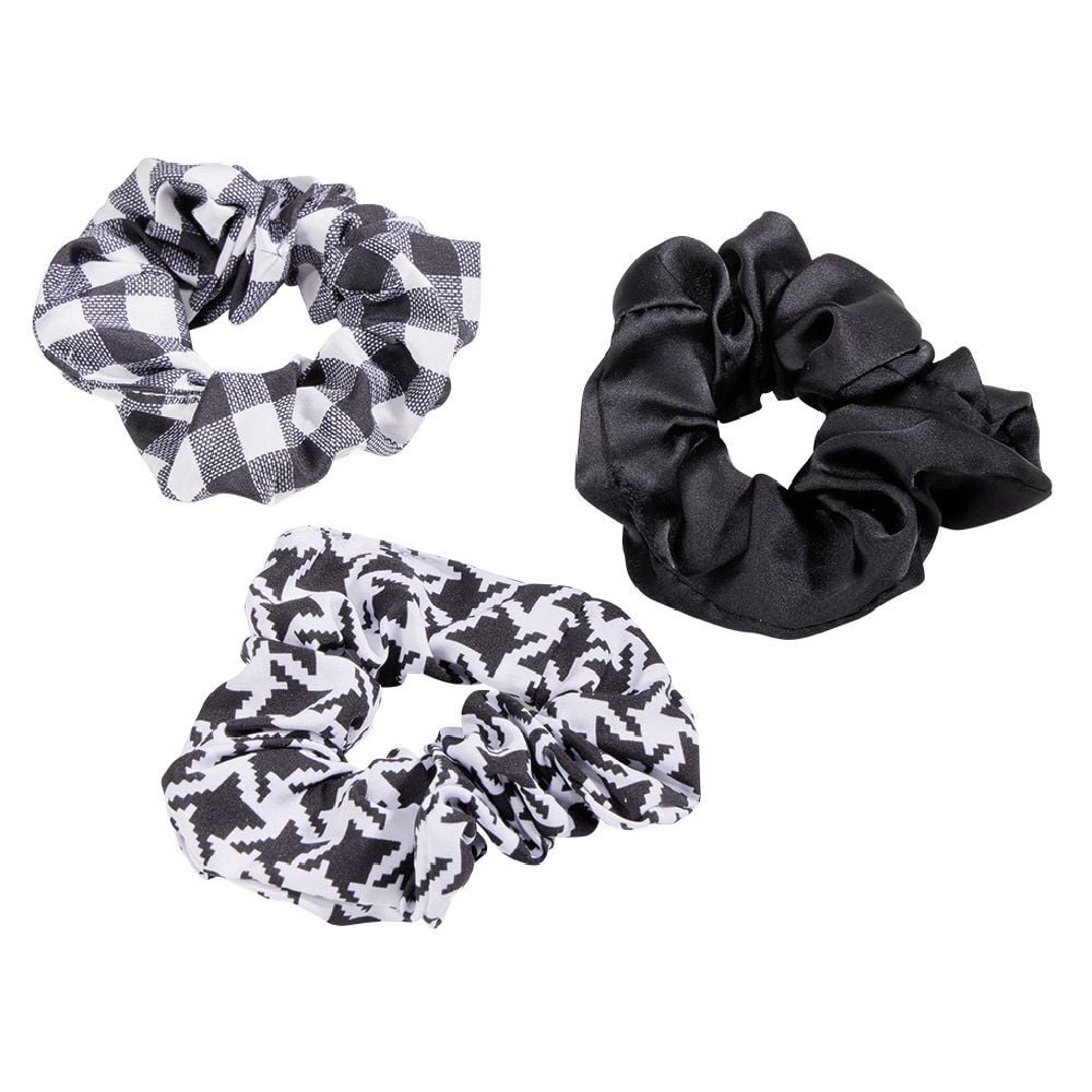 Chouchou assorti noir et blanc x3